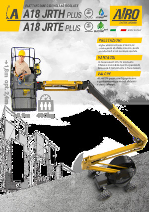 Piattaforme aeree articolate gommate AIRO A18 JRTH PLUS