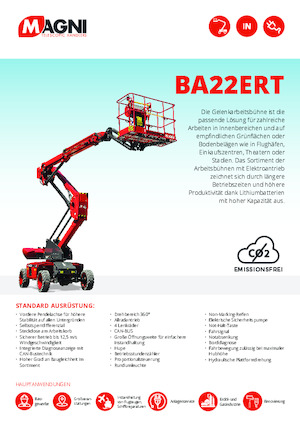 Piattaforme aeree articolate gommate MAGNI BA22ERT