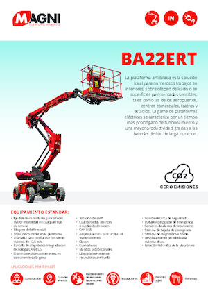 Piattaforme aeree articolate gommate MAGNI BA22ERT