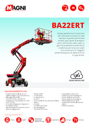 Piattaforme aeree articolate gommate MAGNI BA22ERT
