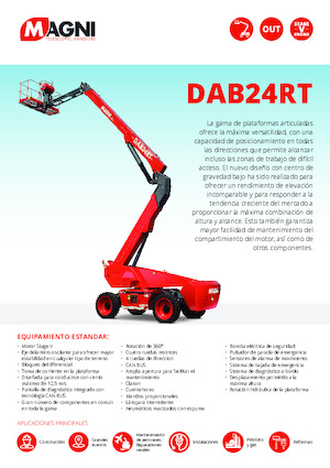 Piattaforme aeree articolate gommate MAGNI DAB24RT