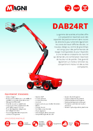 Piattaforme aeree articolate gommate MAGNI DAB24RT