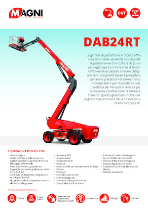 Piattaforme aeree articolate gommate MAGNI DAB24RT