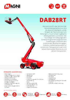 Piattaforme aeree articolate gommate MAGNI DAB28RT