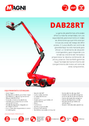 Piattaforme aeree articolate gommate MAGNI DAB28RT