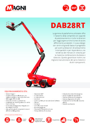 Piattaforme aeree articolate gommate MAGNI DAB28RT