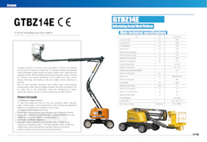 Piattaforme aeree articolate gommate XCMG GTBZ14E