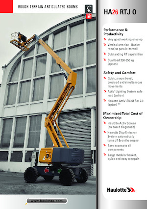Piattaforme aeree articolate gommate Haulotte HA26 RTJ O