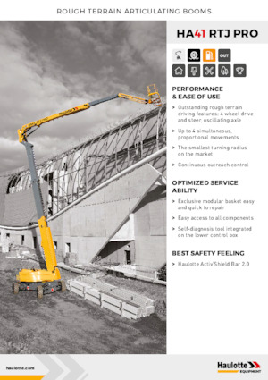 Piattaforme aeree articolate gommate Haulotte HA41 RTJ PRO
