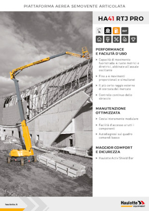 Piattaforme aeree articolate gommate Haulotte HA41 RTJ PRO