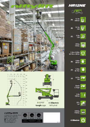 Piattaforme aeree articolate gommate Niftylift HR12NE
