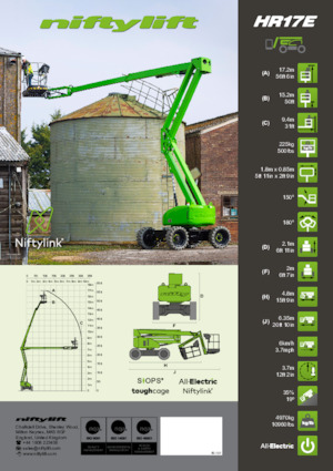 Piattaforme aeree articolate gommate Niftylift HR17E