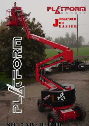 Piattaforme aeree articolate gommate Platform Basket SEL 17 AJX