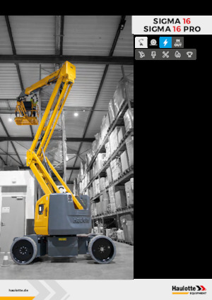Piattaforme aeree articolate gommate Haulotte Sigma 16