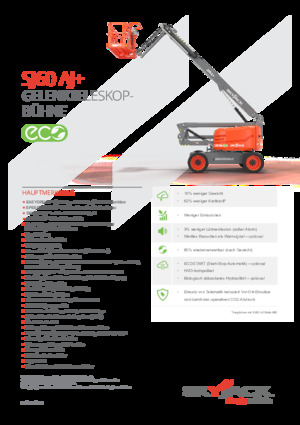 Piattaforme aeree articolate gommate Skyjack SJ 60 AJ+