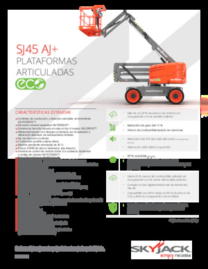 Piattaforme aeree articolate gommate Skyjack SJ45 AJ+