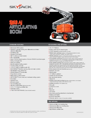Piattaforme aeree articolate gommate Skyjack SJ63 AJ+
