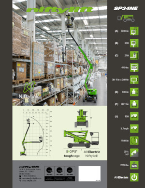 Piattaforme aeree articolate gommate Niftylift SP34NE