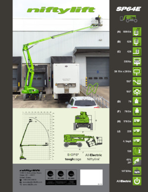 Piattaforme aeree articolate gommate Niftylift SP64E