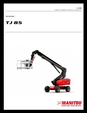 Piattaforme aeree telescopiche gommate Manitou TJ85 