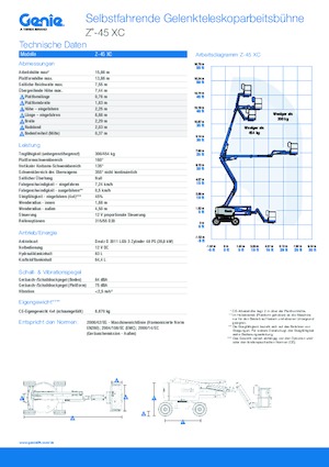 Piattaforme aeree articolate gommate Genie Z™-45 XC