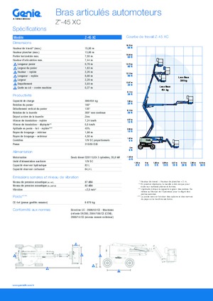 Piattaforme aeree articolate gommate Genie Z™-45 XC