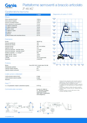Piattaforme aeree articolate gommate Genie Z™-45 XC