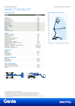 Piattaforme aeree articolate gommate Genie Z-45/25J RT