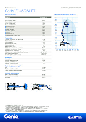 Piattaforme aeree articolate gommate Genie Z-45/25J RT