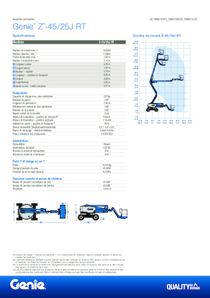Piattaforme aeree articolate gommate Genie Z-45/25J RT