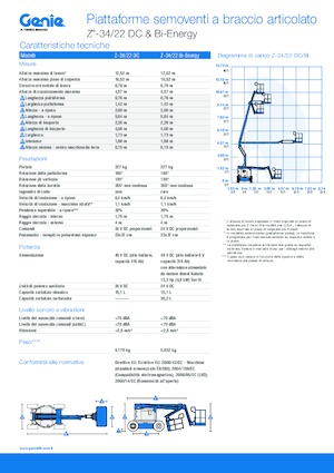 Piattaforme aeree articolate gommate Genie Z-34/22 DC