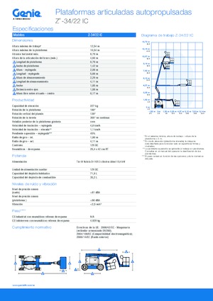 Piattaforme aeree articolate gommate Genie Z-34/22 IC