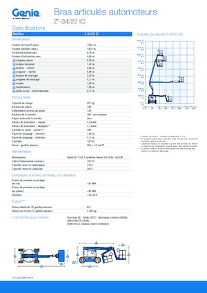 Piattaforme aeree articolate gommate Genie Z-34/22 IC