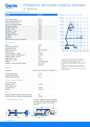 Piattaforme aeree articolate gommate Genie Z-34/22 IC