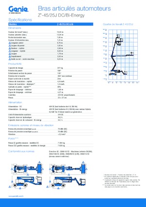 Piattaforme aeree articolate gommate Genie Z-45/25J DC