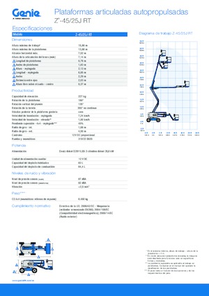 Piattaforme aeree articolate gommate Genie Z-45/25J RT
