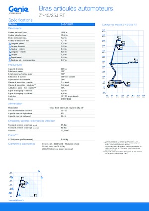 Piattaforme aeree articolate gommate Genie Z-45/25J RT
