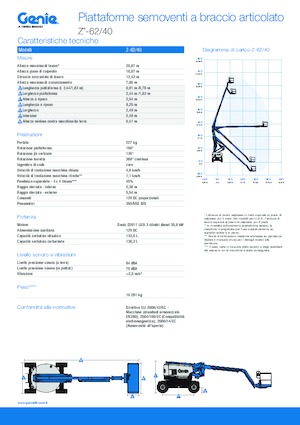 Piattaforme aeree articolate gommate Genie Z-62/40