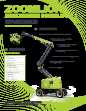 Piattaforme aeree articolate gommate Zoomlion ZA45J