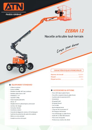 Piattaforme aeree articolate gommate ATN ZEBRA 12