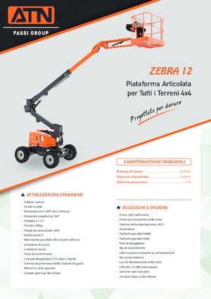 Piattaforme aeree articolate gommate ATN ZEBRA 12