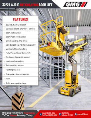 Piattaforme aeree articolate gommate GMG 32/21 ARJ-E 
