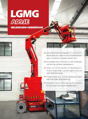 Piattaforme aeree articolate gommate LGMG  A09JE 