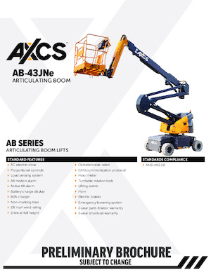 Piattaforme aeree articolate gommate AXCS AB-43JNE 