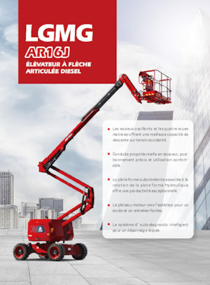 Piattaforme aeree articolate gommate LGMG  AR16J