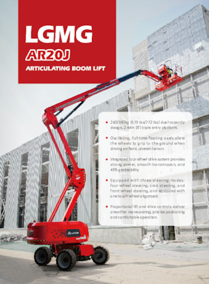 Piattaforme aeree articolate gommate LGMG  AR20J