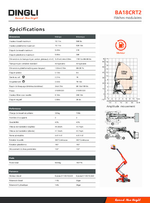 Piattaforme aeree articolate gommate Dingli BA18CRT2