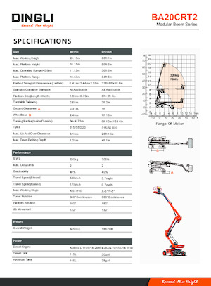 Piattaforme aeree articolate gommate Dingli BA20CRT2