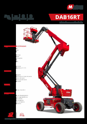 Piattaforme aeree articolate gommate MAGNI DAB16RT