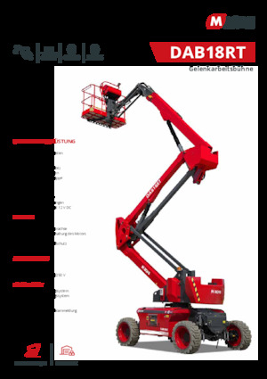 Piattaforme aeree articolate gommate MAGNI DAB18RT